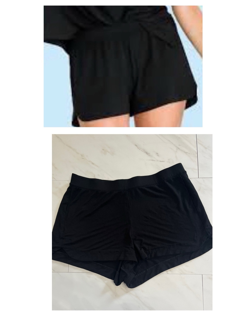 Recliner NYC Super Stretch Black Modal Blend sleep shorts Size medium